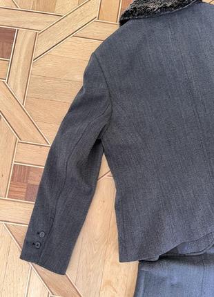 Костюм пиджак с юбкой taifun collection шерсть жакет спідниця 46 розмір7 фото