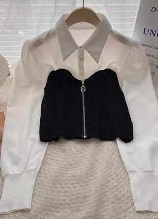 Стильная рубашка с корсетом🤩