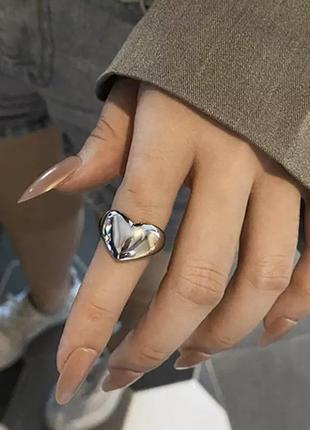 Сердки актуальные трендовые золотые золотого цвета необычной формы кольцо кольца браслет серебряное серебряного цвета сердце бижутерия