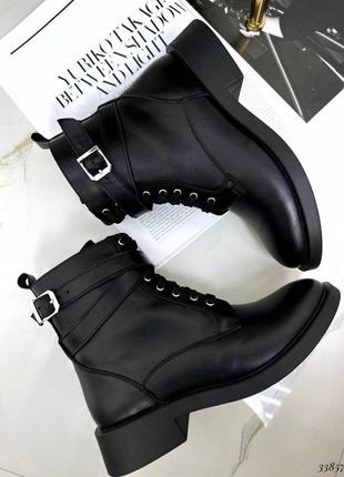 Ботинки демисезонные. утепленные байкой в черном цвете 🖤
