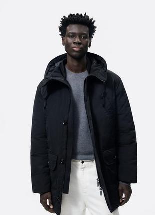 Zara пуховик, куртка, зимова парка, стьобане пальто s/m1 фото
