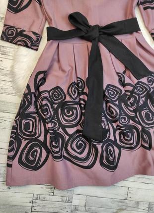 Женское платье розовое рукав три четверти c поясом размер 44 s3 фото