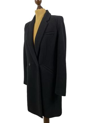 Шерстяное двубортное пальто zara6 фото