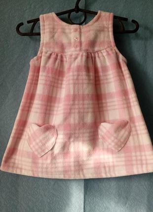 Сарафан теплый флисовый george 6-9m/69-74