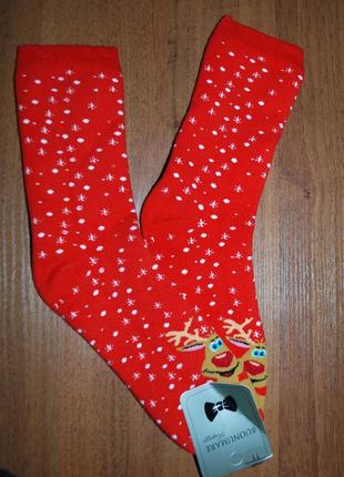 Теплі махрові шкарпетки 7, 11 юск ucs buonumare новорічні олень