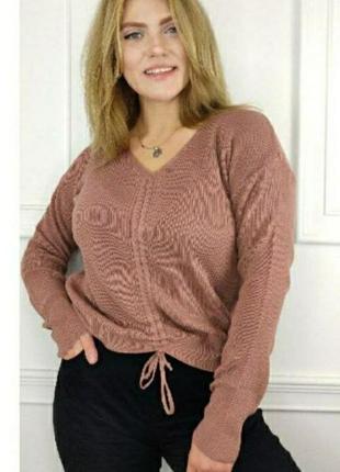 В'язаний джемпер з регулюємим передом