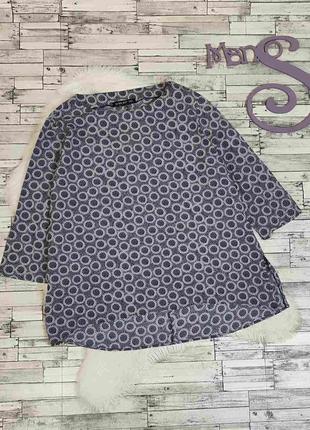 Женская блуза goldi голубая с рисунком размер 54 xxxl