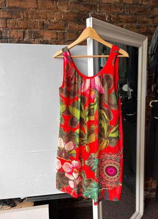 Desigual women's full printed floral dress женское платье