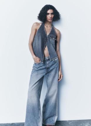 Джинсы trf high-rise wide leg