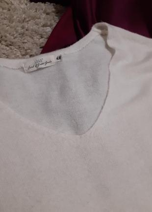 Стильный белый свободный свитер, h&m, p. 12-166 фото