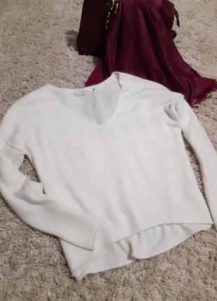 Стильный белый свободный свитер, h&m, p. 12-169 фото