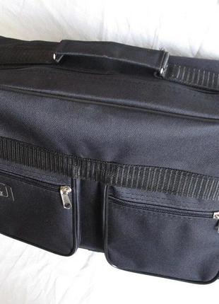 Мужская сумка через плечо барсетка папка портфель размер а4+ черная5 фото