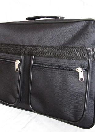 Мужская сумка через плечо барсетка папка портфель размер а4+ черная2 фото