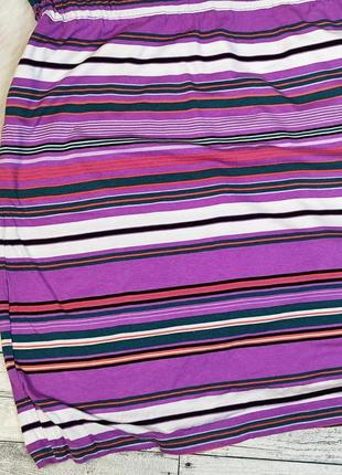 Женское летнее платье фиолетовое в полоску размер 44 s6 фото