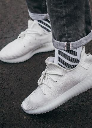 Adidas yeezy boost v2 white, жіночі/чоловічі кросівки адідас ізі буст білі2 фото