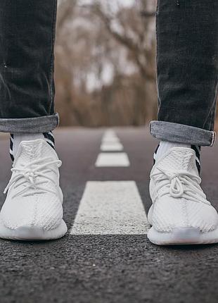 Adidas yeezy boost v2 white, жіночі/чоловічі кросівки адідас ізі буст білі3 фото