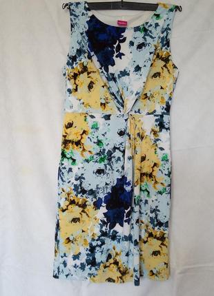 Нарядное платье, в цветы, с драпировкой, together, р. 20/4xl1 фото