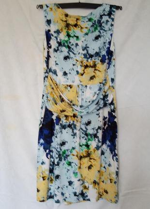 Нарядное платье, в цветы, с драпировкой, together, р. 20/4xl3 фото