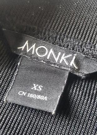 Черный укороченный топ с длинными рукавами monki4 фото