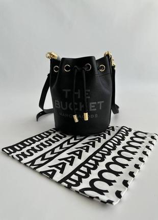 Сумка marc jacobs жіноча (leather bucket bag, black)