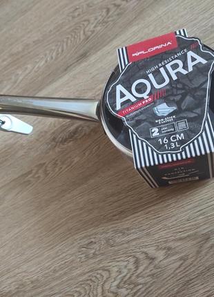 Ковш florina aqura 16 см 1,3 л с крышкой