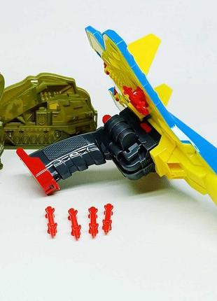 Іграшка технок "літак арбалет" військовий синій 254-22 фото