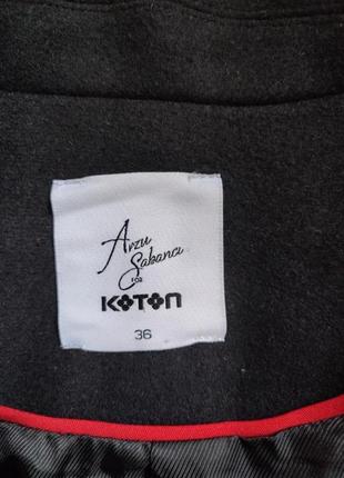 Полушерстяное пальто шерстяное от arzu sabana для koton ☕ 36eur/наш 40-42рр6 фото