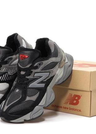 Женские кроссовки с мехом new balance 9060  "winter"