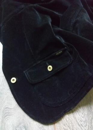 Чорний оксамитовий велюровий піджак, жакет блайзер guess6 фото