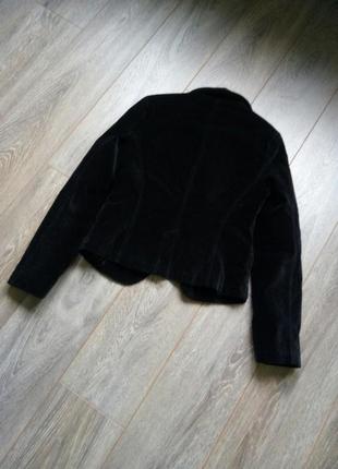 Чорний оксамитовий велюровий піджак, жакет блайзер guess7 фото