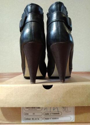 Женские черные кожаные ботинки, ботильоны oasis 41 размер, 27 см по стельке5 фото