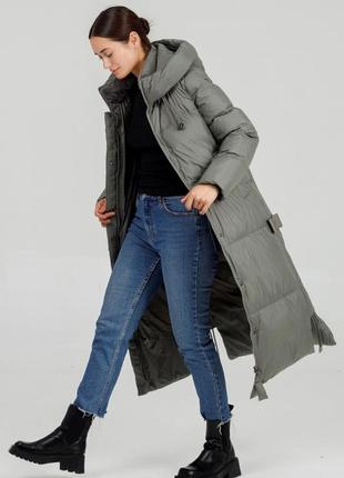 Брендовый пуховик одеяло lora duvetti 40-48 oversize