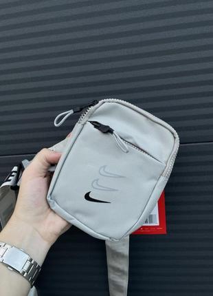 Мессенджер nike серый grey, борсетка найк, сумка через плечо мужская/подростковая/мужская, бананка