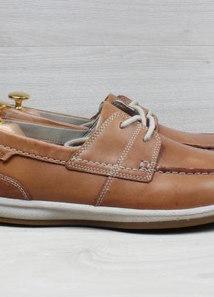 Кожаные мужские мокасины / топ-сайдеры clarks оригинал, размер 42