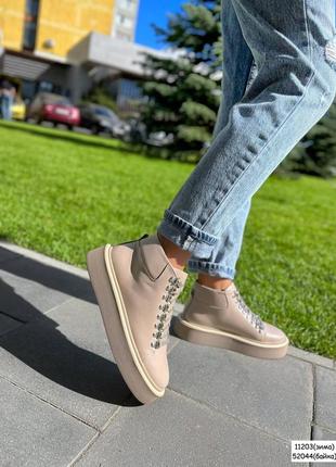 🔥сапоги ami беж кожа.5 фото