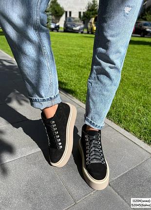 🔥сапоги ami черный замш.