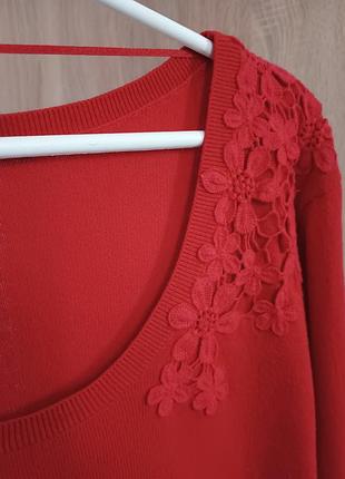 Яскрава кофта з макраме, рукав 3/4 3