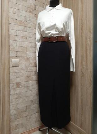 Трендовая классическая  юбка макси длины из шерсти10 фото