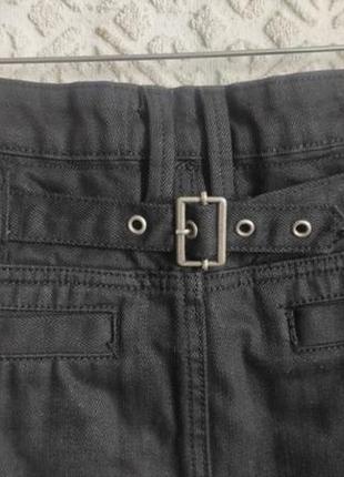 Джинсовая юбка юбка мини черная4 фото