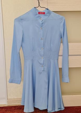Нежное голубое платье размер s/xs1 фото