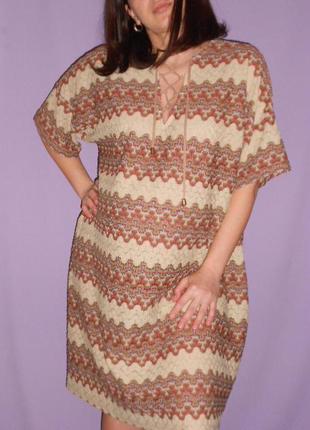 Платье батального 20 размера со шнуровкой и узором зигзаг asos2 фото