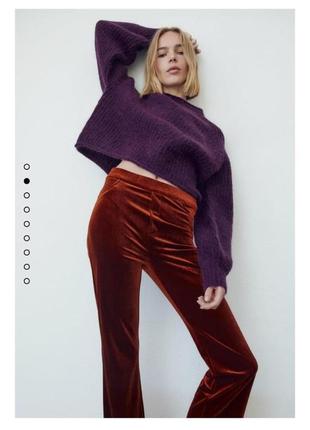 Новые бархатные брюки zara 2023