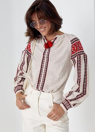 Колоритная вышиванка, украинская вышиванка, этатно рубашка с вышивкой