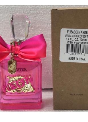 Оригинальный juicy couture viva la juicy neon 100 ml tester ( дюси кутюр вевала джуси неон) парфюмированный1 фото