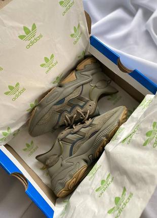 Женские кроссовки adidas ozweego khaki4 фото