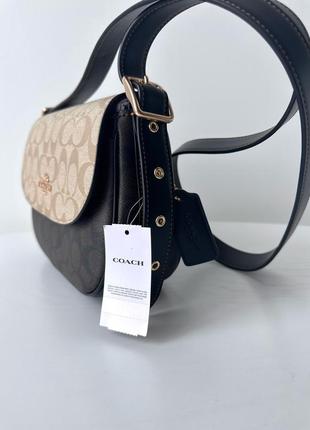 Женская брендовая кожаная сумочка coach macie saddle bag сумка кроссбоди оригинал кожа коач коуч на подарок жене подарок девушке7 фото