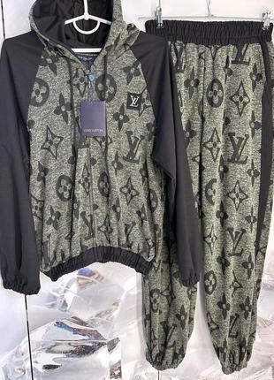 Костюм спортивный туречевица трикотаж вязкая louis vuitton (46 48 50 52 54 р) размеры наши