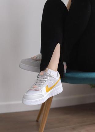 Кроссовки nike air force shadow white/orange3 фото