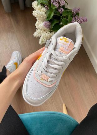 Кроссовки nike air force shadow white/orange8 фото