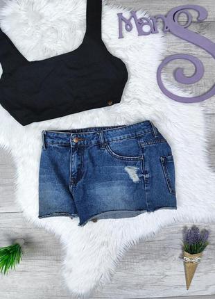 Женские джинсовые шорты new look синие короткие размер 46 м1 фото